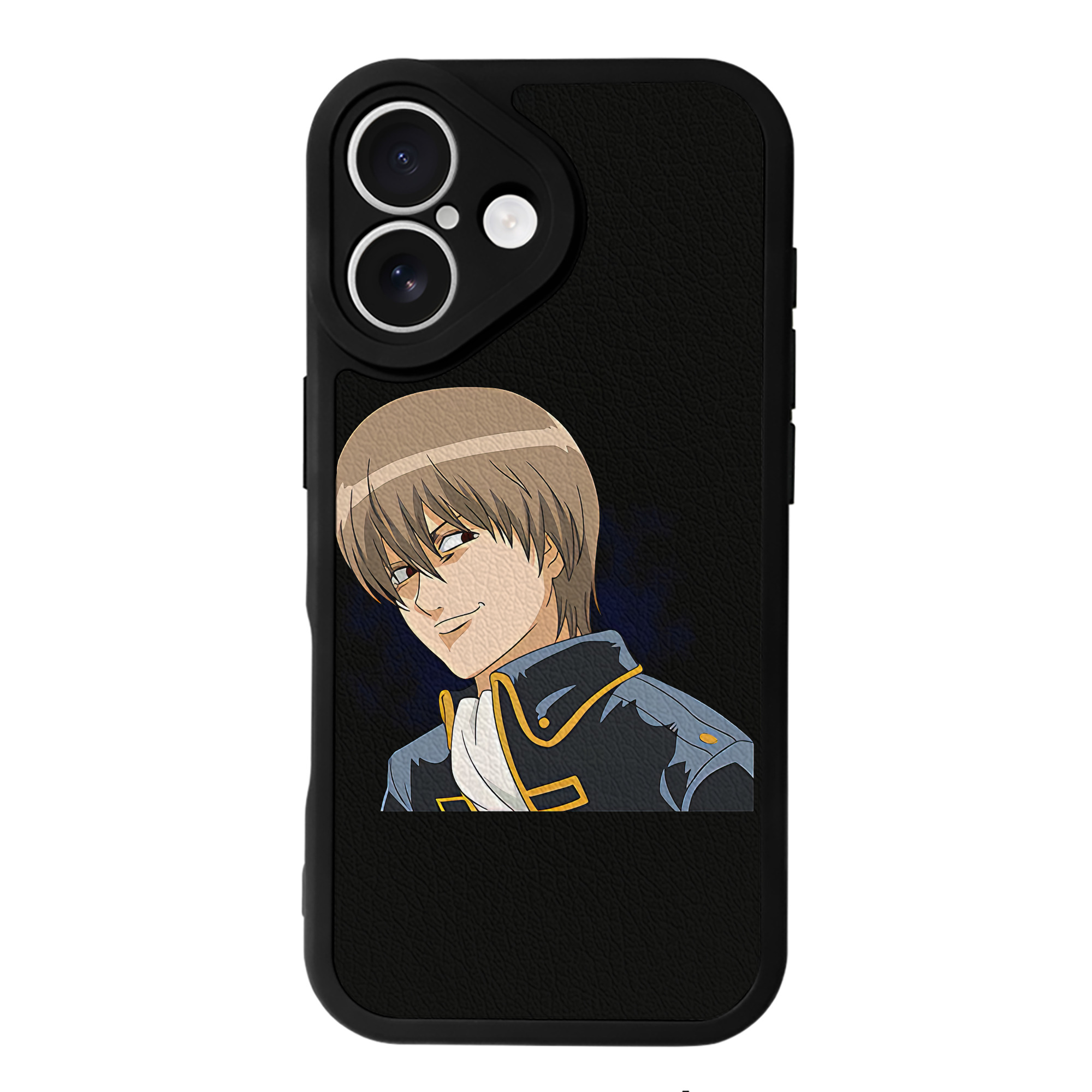 （画像用） ぎんたま 坂田銀時（さかたぎんとき） 神楽 志村新八（しむら しんぱち） GINTAMA Sakata Gintoki Kagura Shimura Shinpachi 【iPhone 16シリーズ対応】シリコンスマホケース（レザー調） 材質：シリコン